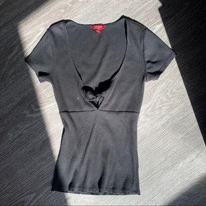 ONLY Black Ribbed Cute Shirt